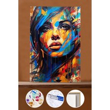 WebStyle Sayılarla Boyama Seti Çerçeveli Kasnaklı Çarpıcı 40X50 cm