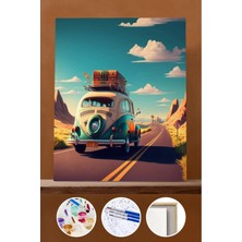 WebStyle Sayılarla Boyama Seti Çerçeveli Kasnaklı Seyahat 60X75 cm