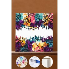 WebStyle Sayılarla Boyama Seti Çerçeveli Kasnaklı Ilam Yansıması 60X75 cm