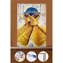 WebStyle Sayılarla Boyama Seti Çerçeveli Kasnaklı Öze Yolculuk 3 60X75 cm