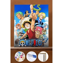 WebStyle Sayılarla Boyama Seti Çerçeveli Kasnaklı Süper Güç Anime 3 60X75 cm