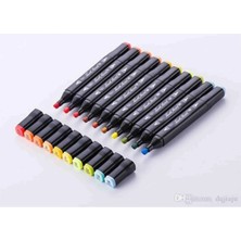 Touch Marker CY-818 Çift Taraflı 24 Lü Bez Çanta