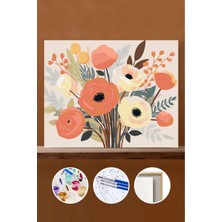 WebStyle Sayılarla Boyama Seti Çerçeveli Kasnaklı Renkli Buket 50X65 cm
