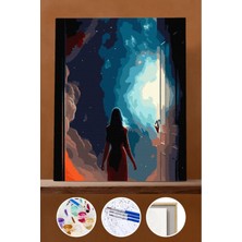 WebStyle Sayılarla Boyama Seti Çerçeveli Kasnaklı Evrene Açılan Kapı 60X75 cm