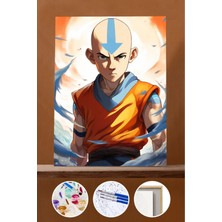 WebStyle Sayılarla Boyama Seti Çerçeveli Kasnaklı Son Hava Bükücü Aang 40X50 cm