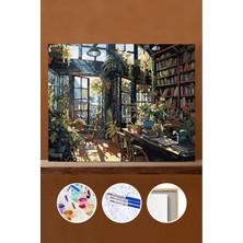 WebStyle Sayılarla Boyama Seti Çerçeveli Kasnaklı Rahat Köşe 60X75 cm