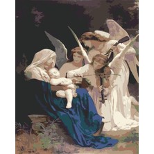 Meleklerin Şarkısı Sayılarla Boyama Seti (Tuval Şasesine Gerili)