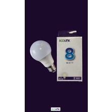 EcoLink Philips 8W LED Ampul E-27 Duy (2700K-Sarı) Ecolınk By Philips