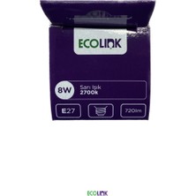 EcoLink Philips 8W LED Ampul E-27 Duy (2700K-Sarı) Ecolınk By Philips