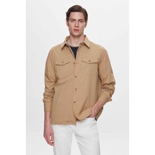 Twn Relaxed Fit Bej Düz Gömlek Ceket 2EC04T4034600