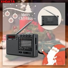 XHDATA D368 Kısa Dalga Am Fm 12 Bant Dsp Stereo Taşınabilir Radyo Mp3 Çalar Şarj Edilebilir