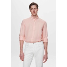 D'S Damat Comfort Pembe %100 Keten Gömlek 2HC02G803265M