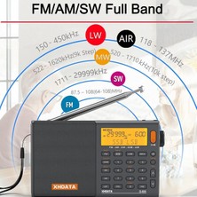 XHDATA D-808 Taşınabilir Dijital Radyo Fm Stereo/sw/mw/lw Ssb Rds Hava Bandı LCD Ekranlı