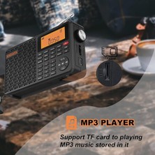 XHDATA D109 Taşınabilir Şarj Edilebilir Dijital Radyo, Bluetooth Sw/lw/mw/fm Radyo