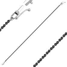 İryum 0.53CT Siyah Pırlanta Su Yolu Bileklik (18 Ayar)