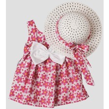 Kidexs Baby Kız Bebek Elbise Şapkalı Takım