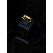 Dkmn Silver 925 Ayar Gümüş Sıralı Papatya Yüzük