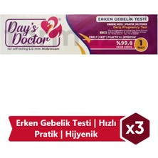 Day's Doctor Gebelik-Hamilelik Testi | Erken | Hızlı  | Pratik | Hijyenik | %99,8 | 3 Adet