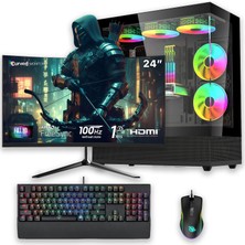 İzoly E-Vix Anubis I5-12400F 32GB 512GB M.2 Nvme Rt 3060 Ti 8gb 24" Oyuncu Masaüstü Bilgisayarı