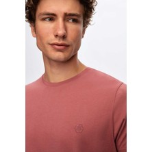 D'S Damat Regular Fit Gül Kurusu Düz T-Shirt 2HC140632006M