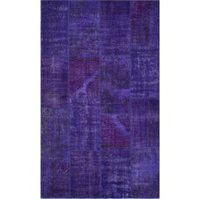Grand Hedef Halı El Dokuma Halı Patchwork Mor Rengi