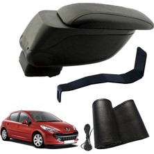 3 Tıkla Eko Set Peugeot 207 2009 Geniş Hacimli  Delmesiz Çelik Ayaklı  Kolçak ve Direksiyon Kılıfı