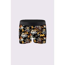 Laula 3'lü Erkek Desenli Boxer Paketleri %95 Pamuk Premium Collection - Çok Renkli