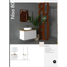 Evros Nisa 80 cm Banyo Dolabı
