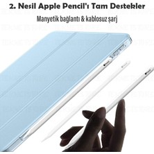 TEKNETSTORE iPad Air 6 11 İnç M2 Çip 2024 Uyumlu Tablet Kılıfı İnce Tasarım Smart Cover Standlı Akıllı Kapak