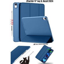 TEKNETSTORE iPad Air 6 11 İnç M2 Çip 2024 Uyumlu Tablet Kılıfı İnce Tasarım Smart Cover Standlı Akıllı Kapak