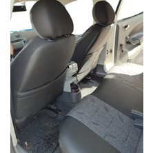 Prestij Oto Giyim Dünyası Renault Symbol 2010 Oto Koltuk Kılıfı * Yaprak Model / Gri-Siyah K