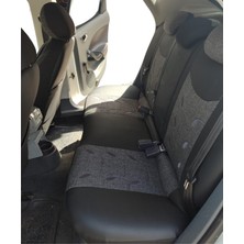 Prestij Oto Giyim Dünyası Hyundai Accent Era 2006-2012  Oto Koltuk Kılıfı * Yaprak Model / Gri-Siyah K