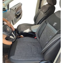 Prestij Oto Giyim Dünyası Seat Alhambra 2 2010+ Oto Koltuk Kılıfı * Yaprak Model / Gri-Siyah K