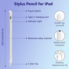 TEKNETSTORE iPad Pro 13 İnç 2024 Uyumlu Avuç İçi Red Dokunmatik Kalem Elinizi Algılamayan Teknoloji