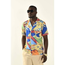 David&Gerenzo Saks Desenli Gömlek 410473