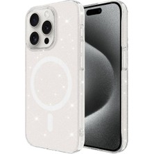 Teleplus Apple iPhone 15 Pro Max Kılıf Magsafe Özellikli Pc Simli Glossy Kapak