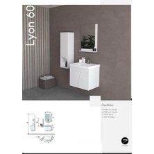Evros Liyon 60 cm Banyo Dolabı