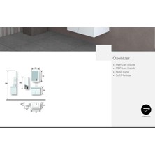 Evros Liyon 60 cm Banyo Dolabı