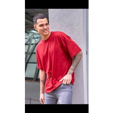 Rs Auto Aksesuar Unisex Renkli Bisiklet Yaka Oversize Boyfriend T-Shirt