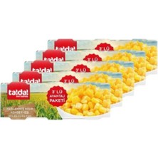Tada Haşlanmış Tane Süt Mısır Konservesi Avantaj Paketi 3X200 gr (5 Adet)