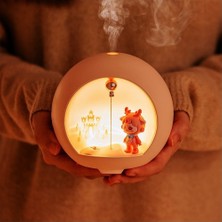 Honghong Shop Sevimli Çizgi Film Romantik Lamba Mini Hava Nemlendirici USB Aromaterapi Esansiyel Yağ Difüzörü Çocuk Odası Kokusu Parfüm Difüzör (Yurt Dışından)