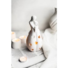 Lalezen Home Sarılan Anne-Kız Dekoratif Mumluk