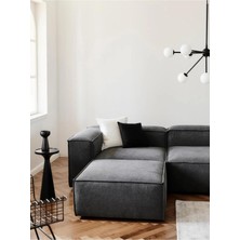 Edsy Home Mira Relax 4 Modül Köşe Koltuk ( Antrasit ) Keten Kumaş