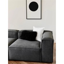 Edsy Home Mira Relax 4 Modül Köşe Koltuk ( Antrasit ) Keten Kumaş
