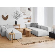 Edsy Home Mira Relax 4 Modül Köşe Koltuk Keten Kumaş