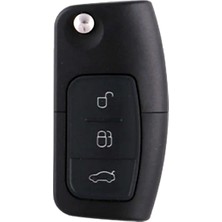 Renk Store Ford Courier Fiesta Mondeo Galaxy Falcon Uyumlu Anahtar Kılıfı Beyaz Silikon Kılıf Anahtarlık