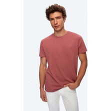 D'S Damat Regular Fit Gül Kurusu Düz T-Shirt 2HC140632006M