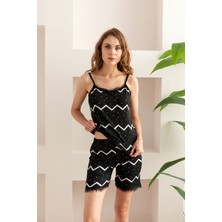 Nisanca Yazlık Şortlu Askılı Kadın Pijama Takımı