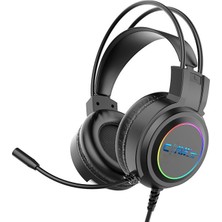 Claw's Sonic V1 Rgb Spectrum 7.1 Surround Ses - Ai ile Gürültü Engelleyen Mikrofon - USB Kablolu Gaming Oyuncu Kulaklığı - Siyah