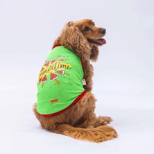Pawstar Yeşil Summer Time Kedi Köpek Tişörtü - Kedi Köpek Kıyafeti